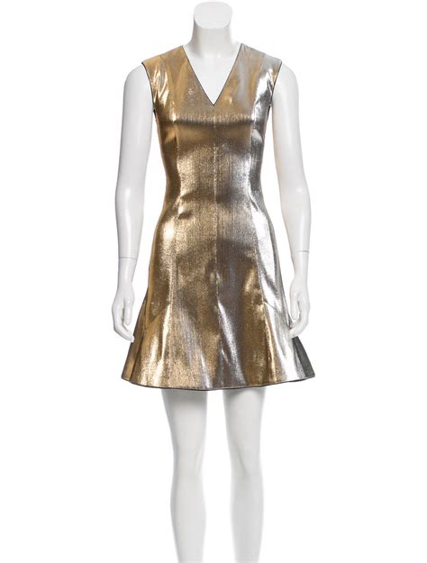 louis vuitton metallic dress|Graphic Collar Belted Dress .